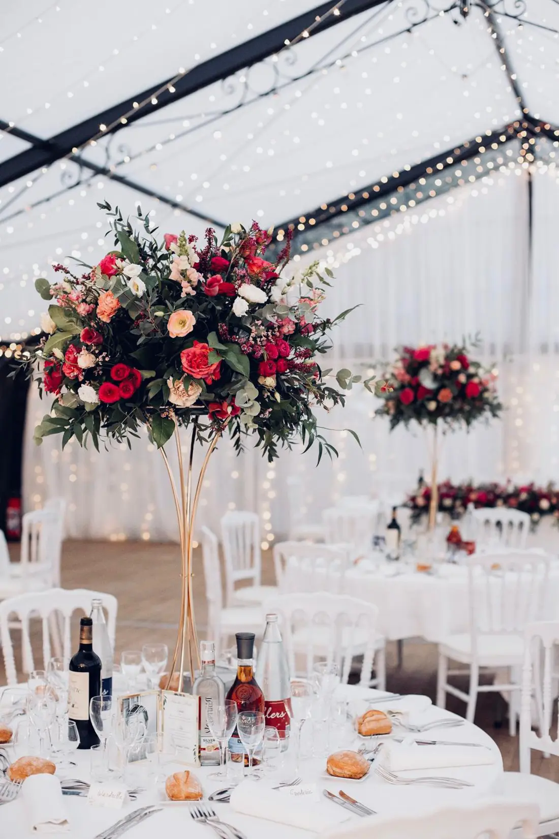 Centre de table pour mariage dans le Calvados